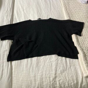 Cropped black sweater, size M